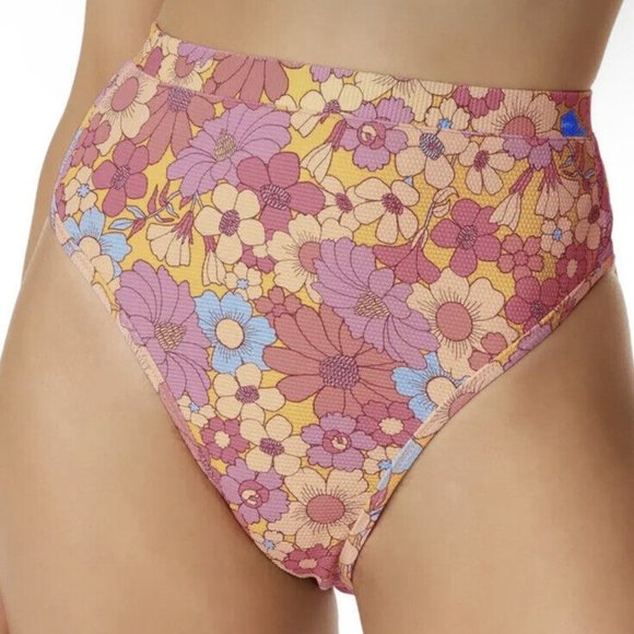 Jessica Simpson Floral Rendezvous High Waisted Swim Bottoms - Picture 1 of 7